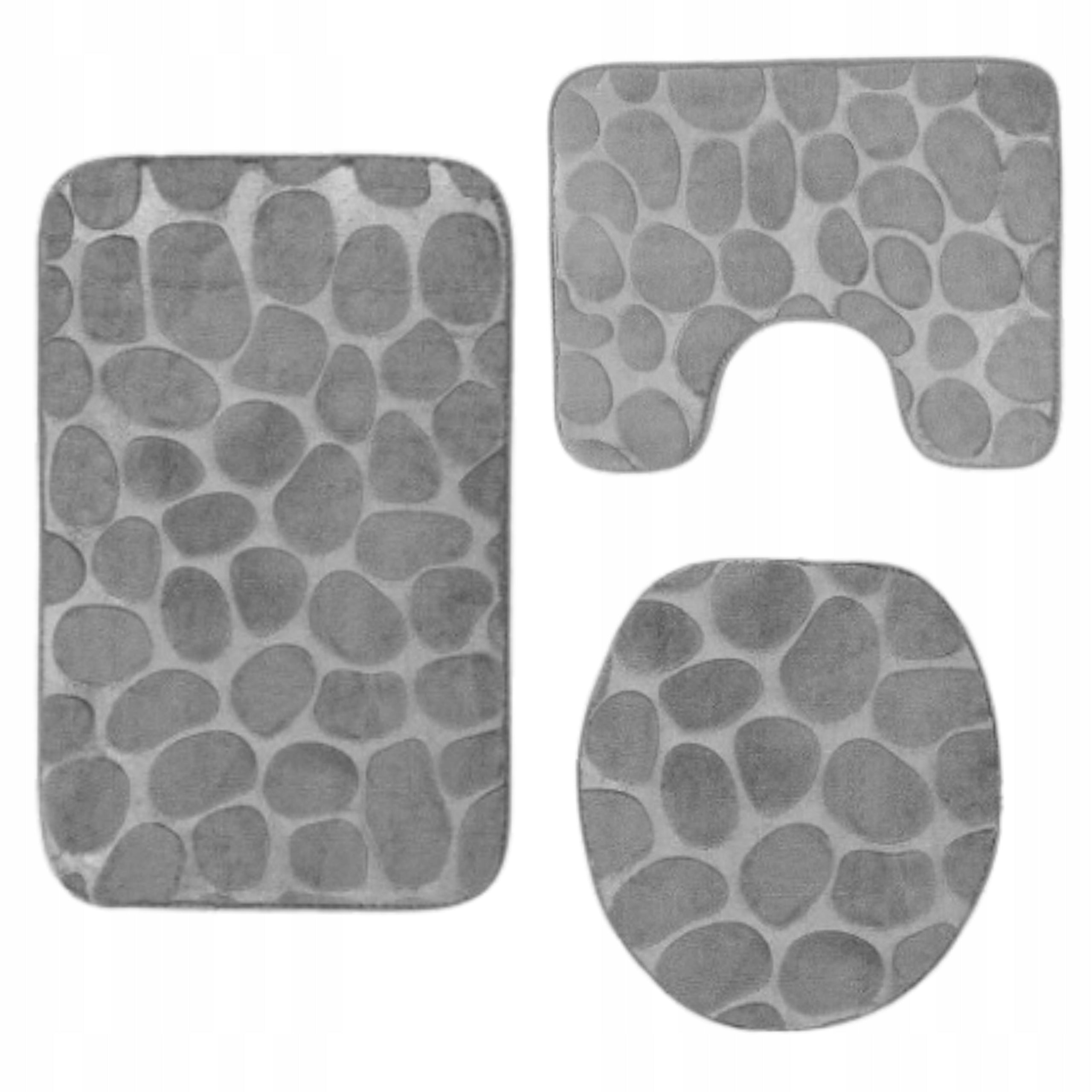 Set of 3pcs Bathroom Rugs Non-Slip Absorbent Mat Brand no brand