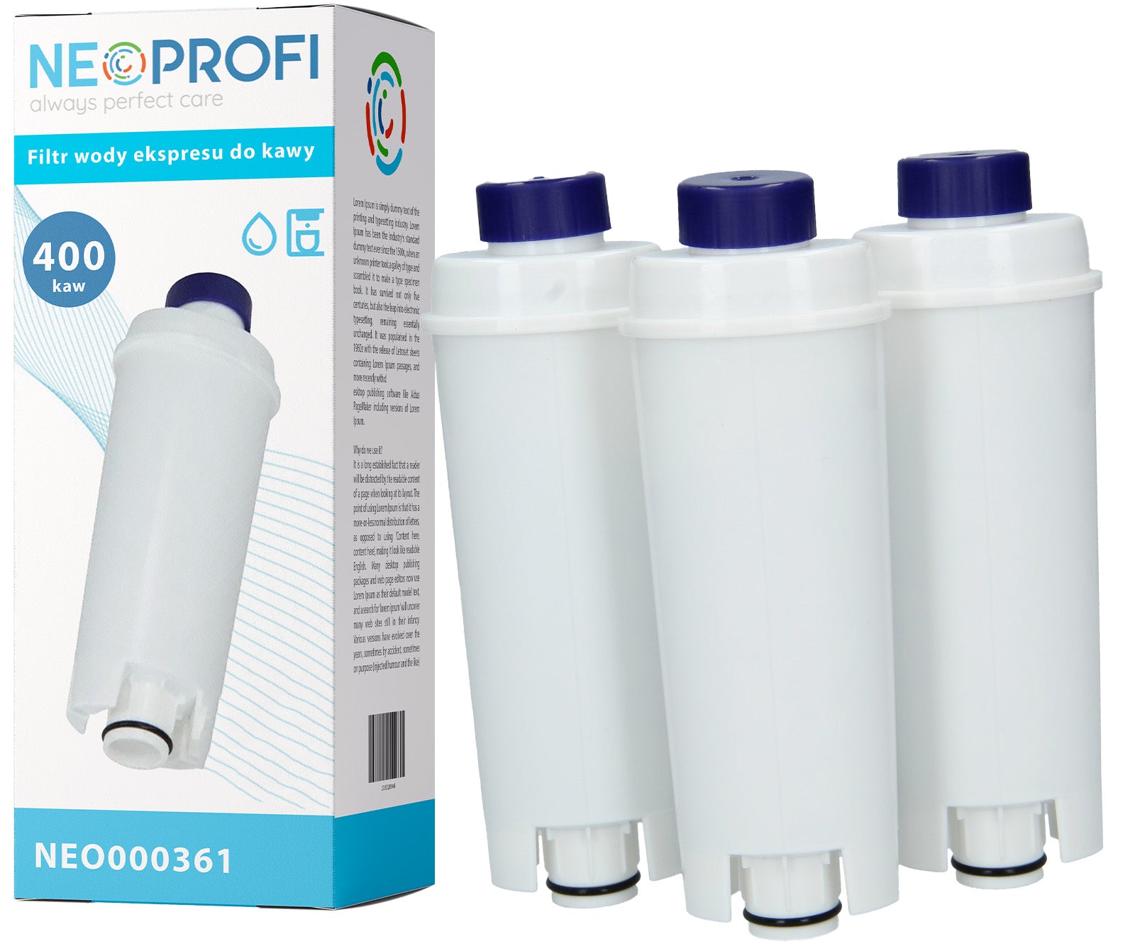 Set of 3pcs Filters water cartridges machine DeLonghi SER3017 DLS C002