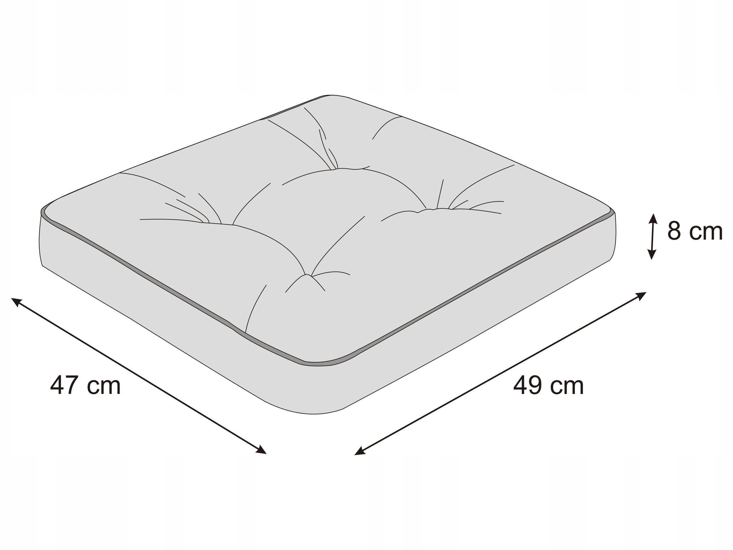 Set of 4 Garden Cushions, Armchair Cushion, Chair Cushion Shape square