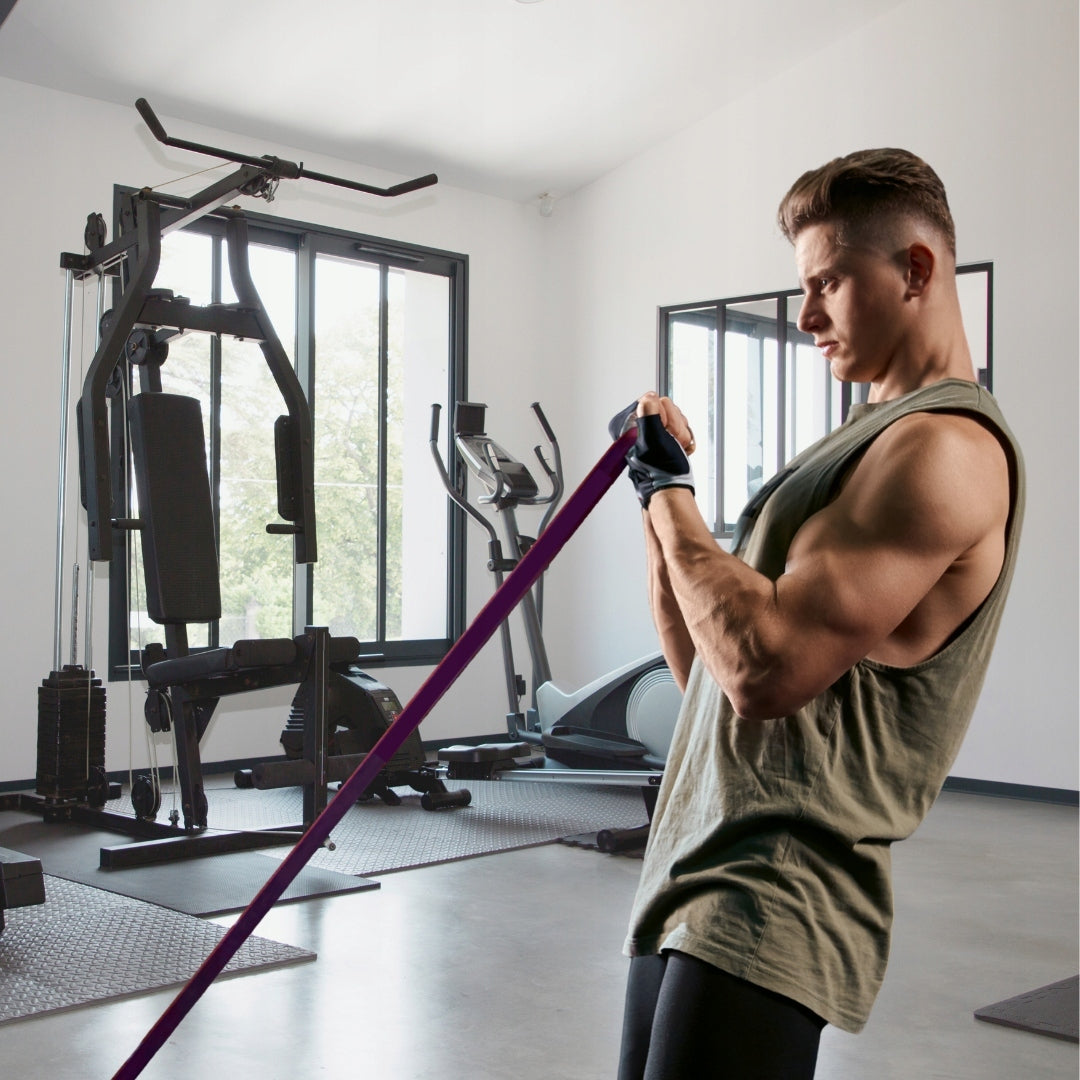 Set of 4 Power Band Strength Training Rubber Bands + ANCHOR + HANDLES Packaging status original