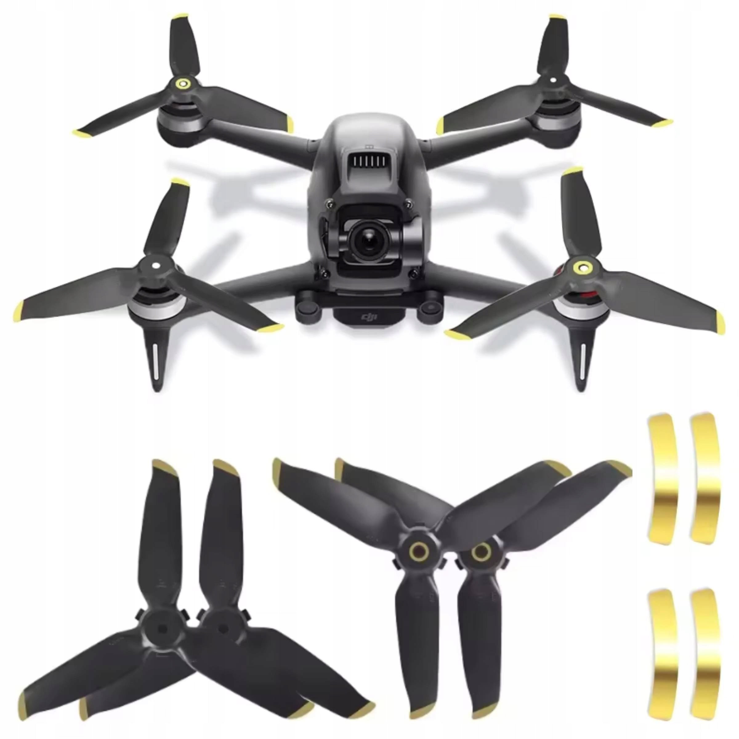 Set of 4 Propellers for DJI FPV COMBO DRONE CODE 5328S GOLD Set Accessories Packaging status original