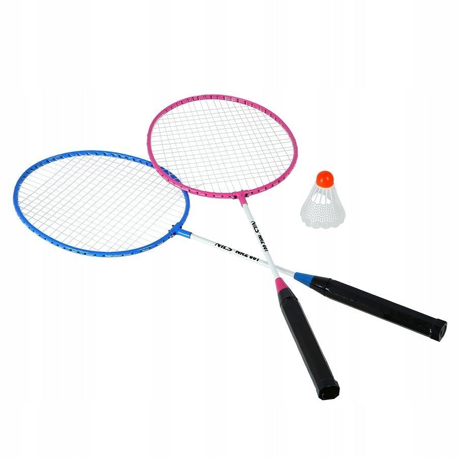 Set of 4 Rockets + 5 Nylon Darts for Recreational Game in Badminton Model Rakiety+lotki