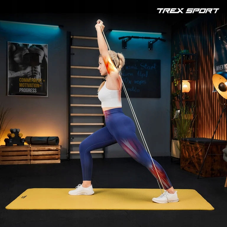Set of 4 exercise rubbers power band strong fitness rubber 2-41 kg Trex Sport Length 202 cm
