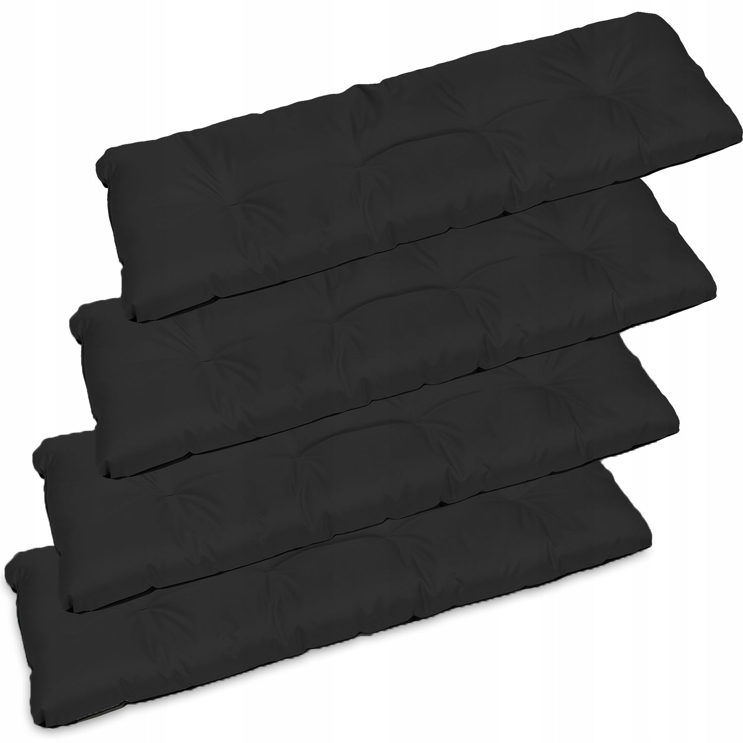 Set of 4 garden cushion for bench 120x38 cm Pillow width 38 cm