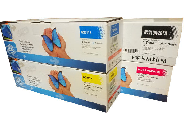 Set of 4x Toner cartridge for HP 207A, HP M255dw, M255nw, HP M282nw, HP M283cdw, CHIP Packaging status original