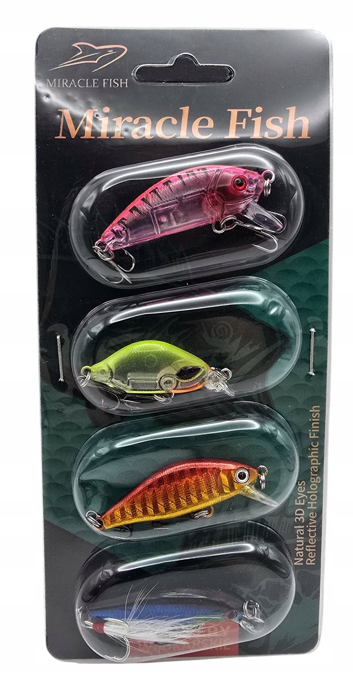 Set of 4x Wobbler Miracle Fish 3 - 4,5 cm Mix Packaging status original