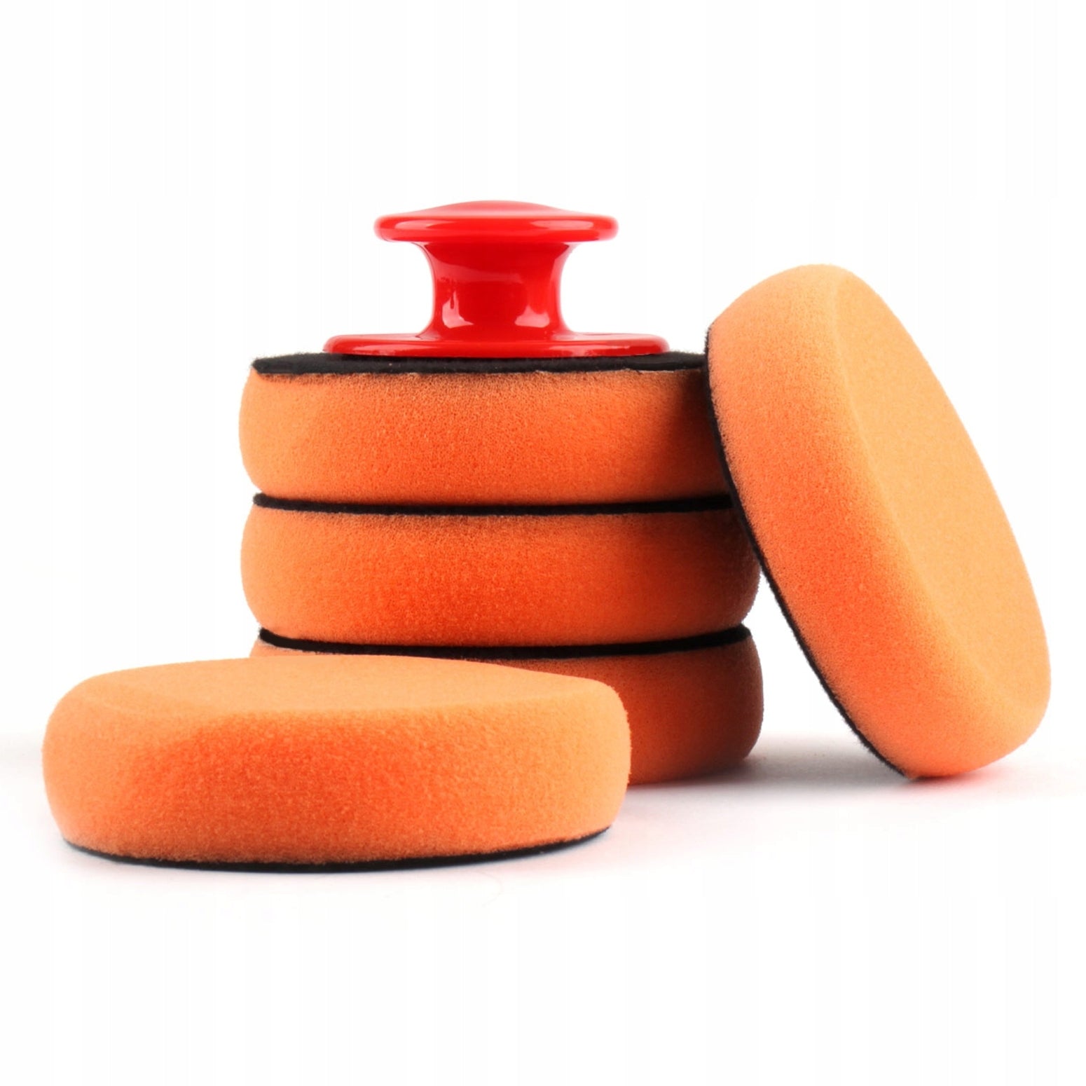 Set of 5 Car Waxing Sponges with Handle Packaging status original