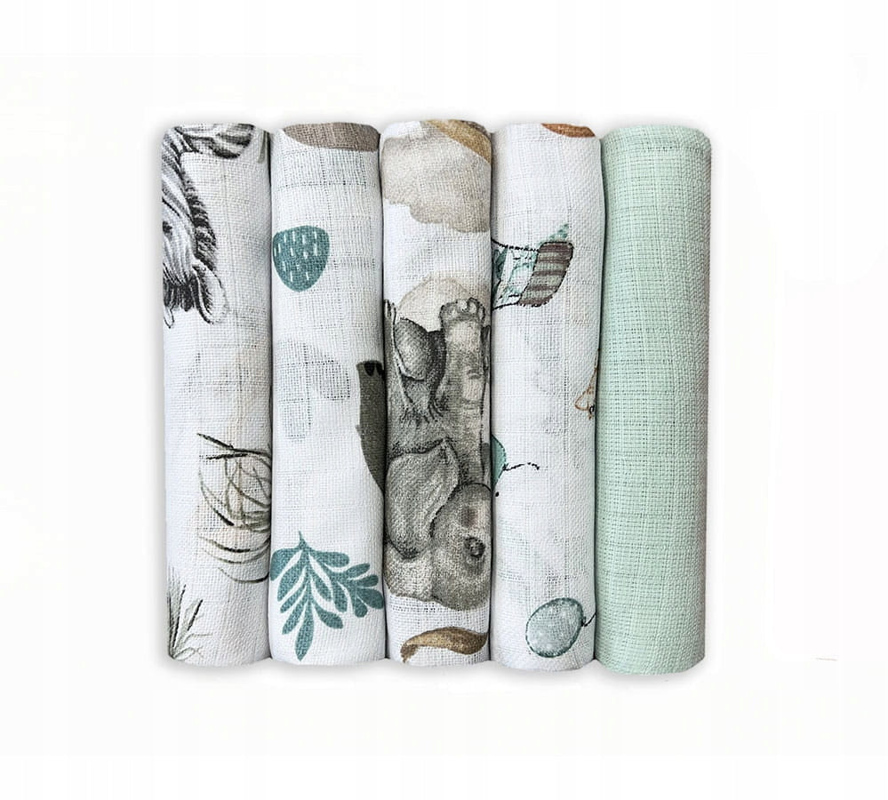 Set of 5 Cotton Tetra Diapers 70x80 Dolce Sonno