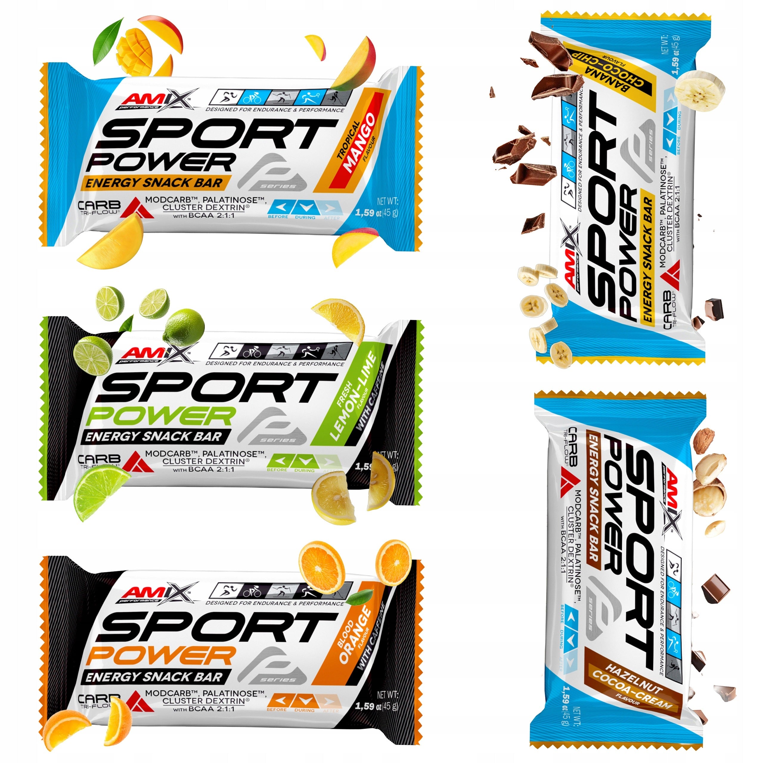 Set of 5 Flavours ENERGY BAR - Strength, Condition Energy Amix