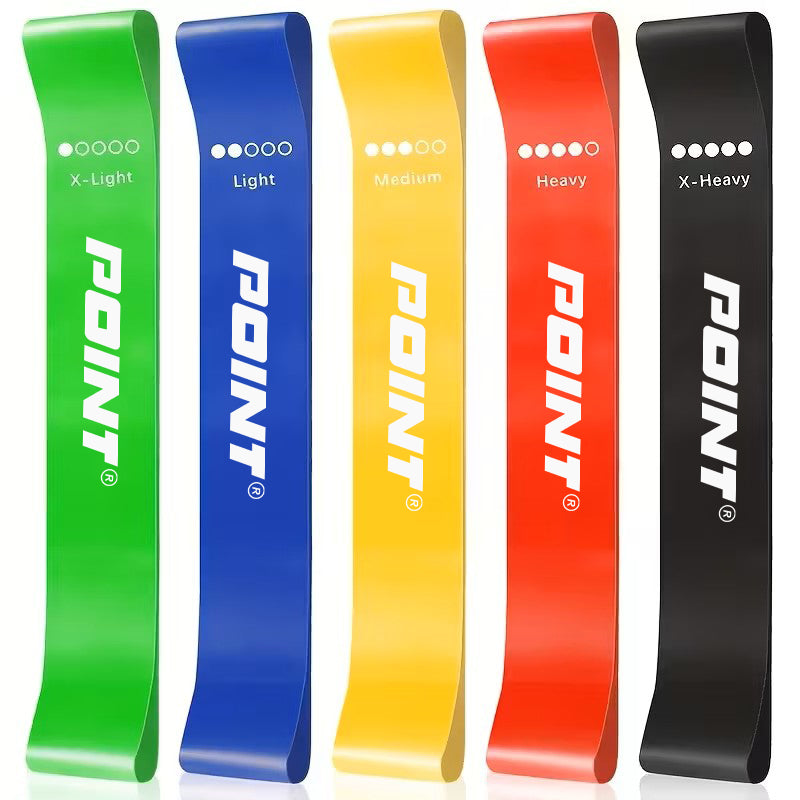 Set of 5 Rubber Exercise Bands Fitness Rehabilitation Training POINT ACTIVE Manufacturer code 763124