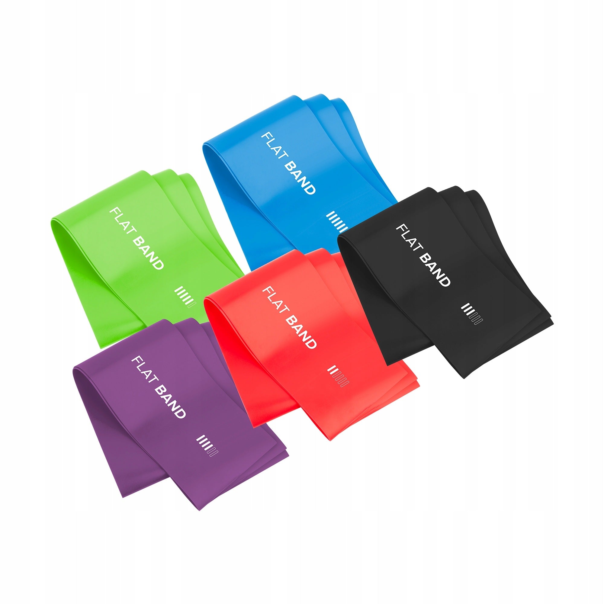 Set of 5 Rubber Exercise Bands Rehabilitation Fitness Band 2M Rebel Packaging status original