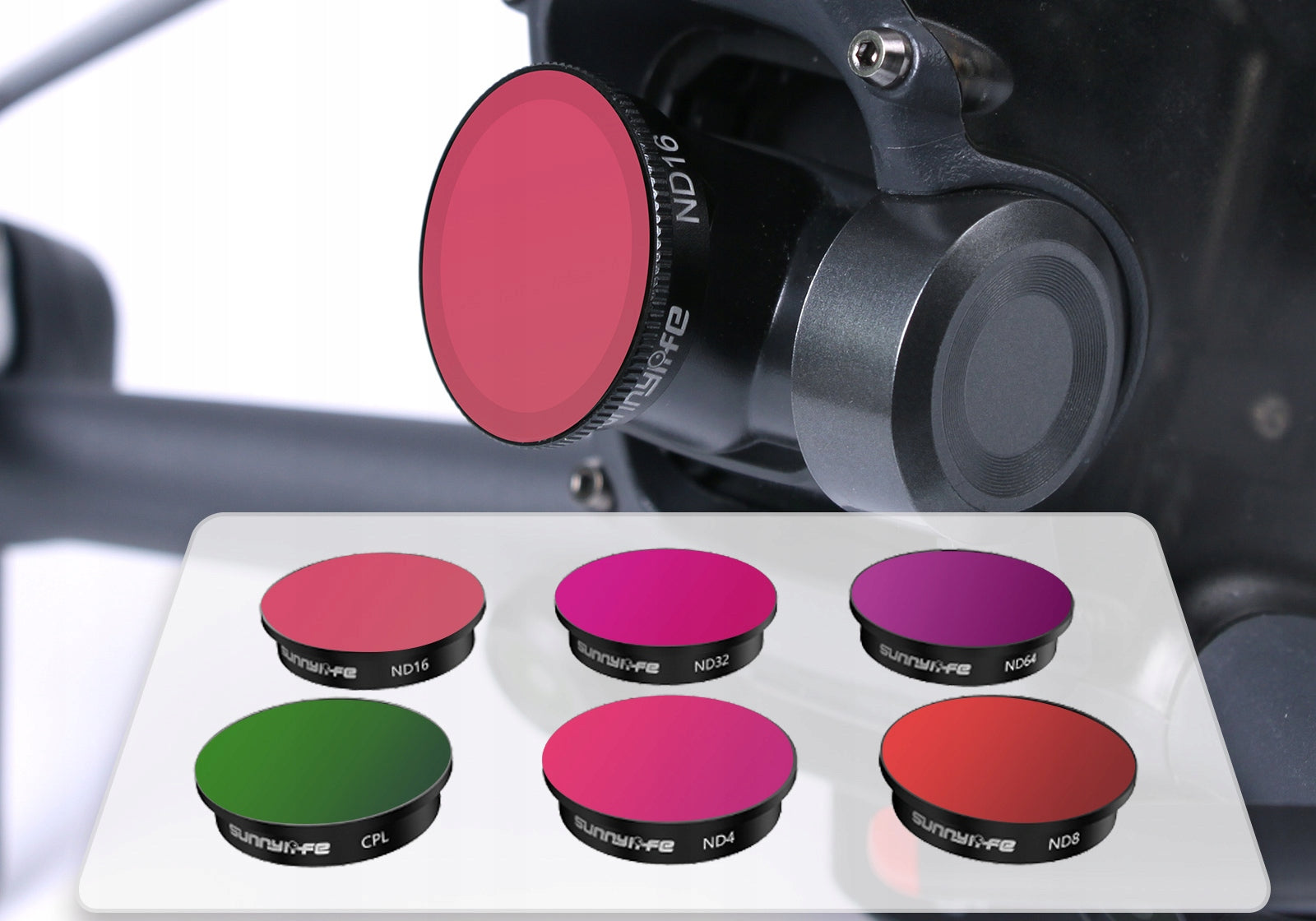 Set of 5 grey filters SUNNYLIFE ND 4/8/16/32/64 - DJI FPV (FV-FI9324-5N) Manufacturer code FV-FI9324-5N