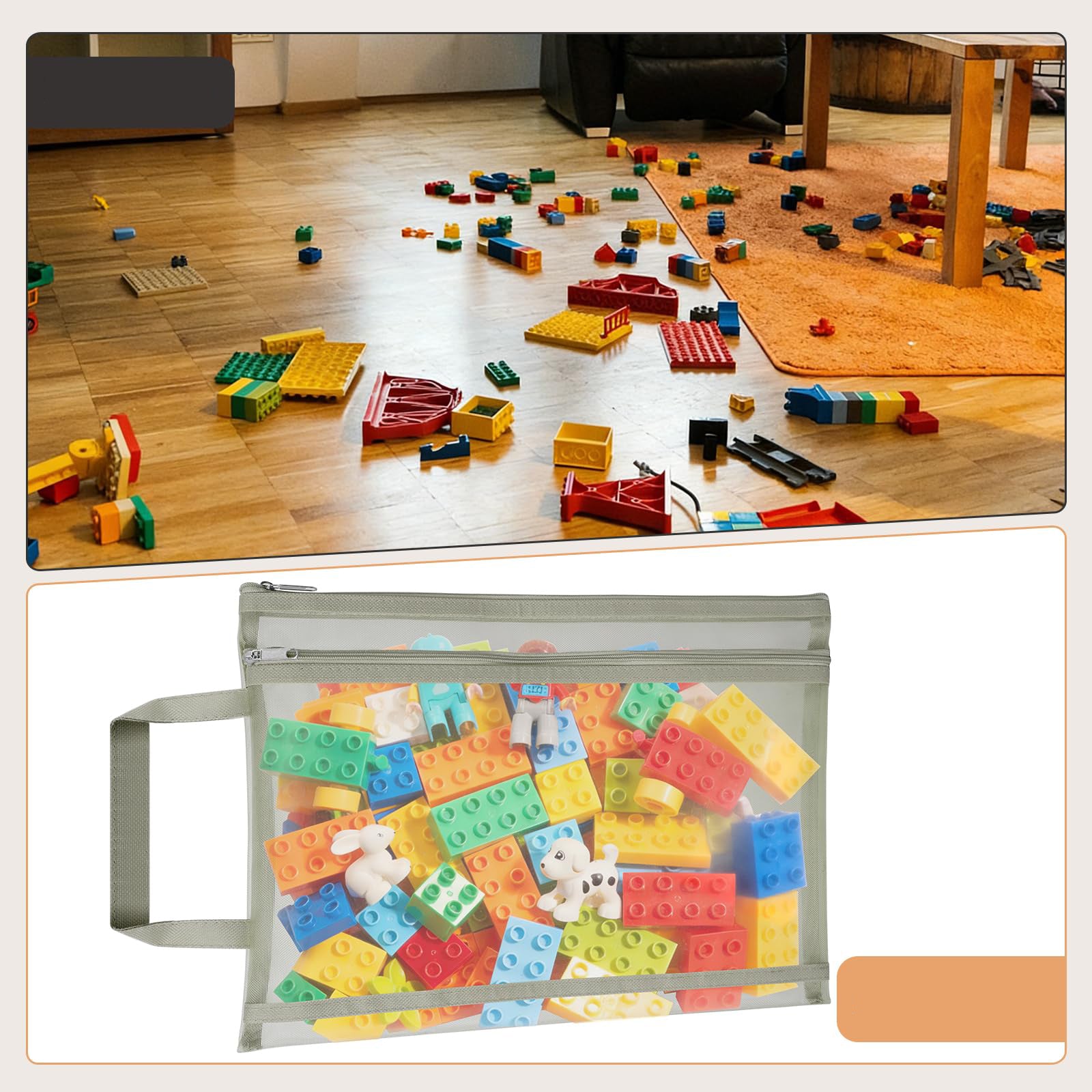 Set of 5 organizers A4 puzzle sachets blocks toys documents lock Brand no brand