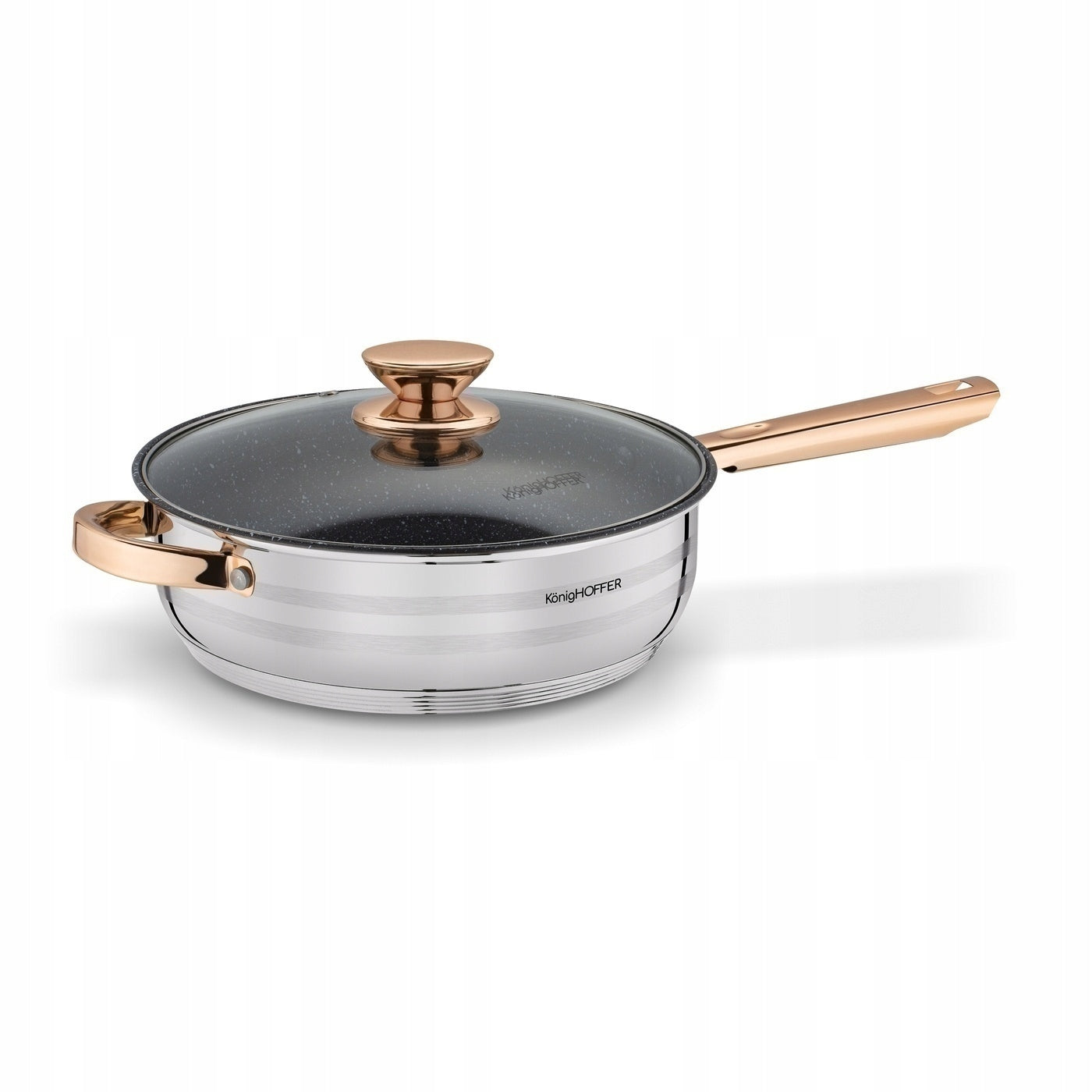 Set of 5x POT + PAN Steel SET Konighoffer Bari Rose Gold 12el Material stainless steel