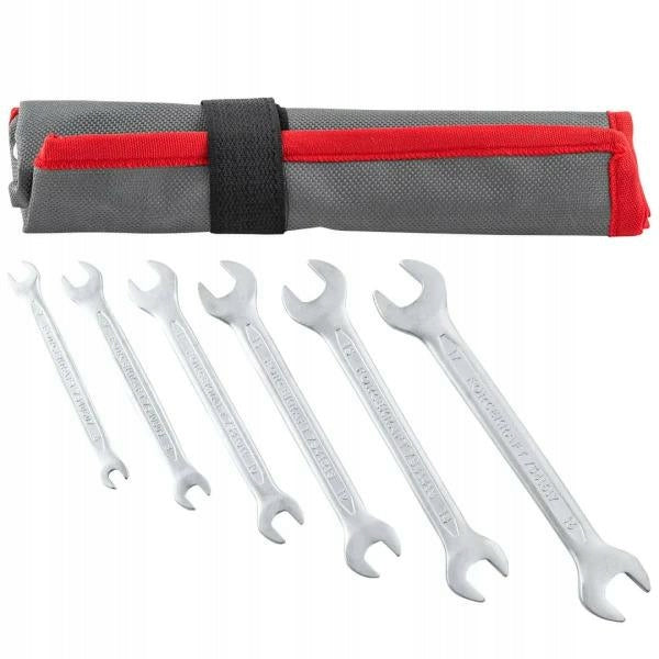 Set of 6 Flat Wrenches 6-17mm CR-V Cover FK-5062P Brand Forcekraft
