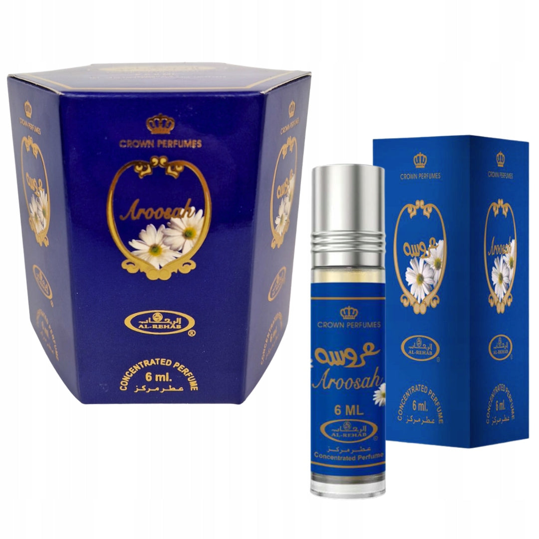 Set of 6 Perfumes in AROOSAH CPO Women's Oil 6 ml Al Rehab