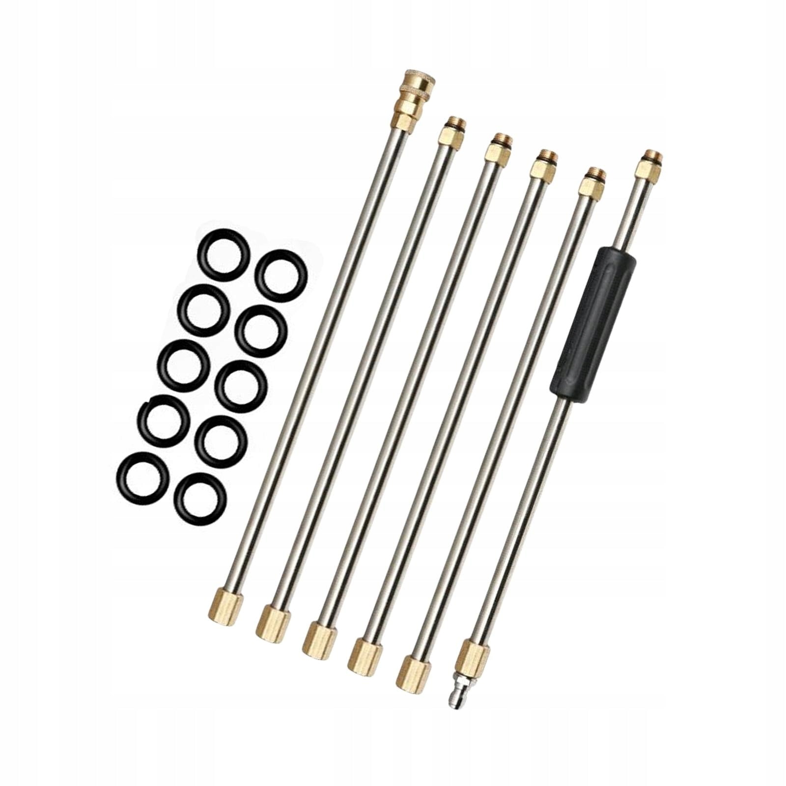 Set of 6Pcs Power Washer Extension Rod Lance Every Wand 15 inch Adjustable Packaging status original