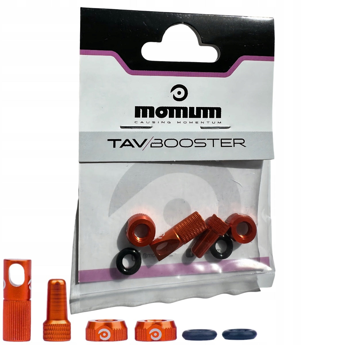 Set of 6in1 cap valve nut presta chrome Momum Tav Booster Orange Manufacturer code 8437018972708