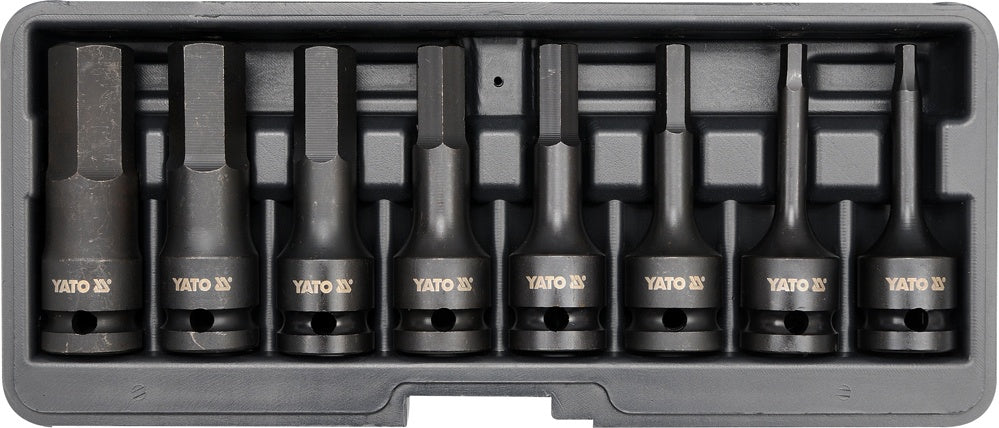 Set of 8 hexagon impact wrenches Yato YT-1066 1/2" 6-19mm