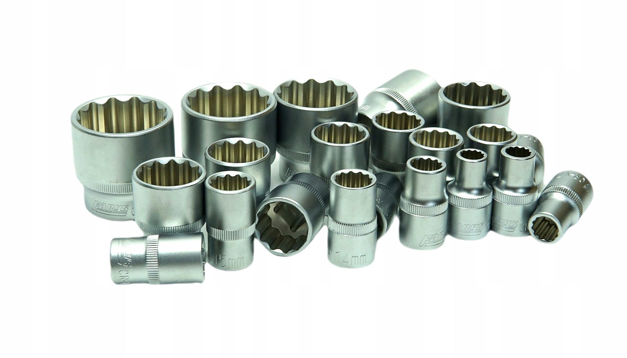 Set of Caps 1/2 12-Angle 8-36mm Socket Wrenches 21el CrV Strong Farys Number of items in the set 21