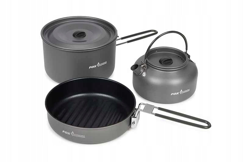Set of Cookware Pots 3 Piece Cook Set Fox