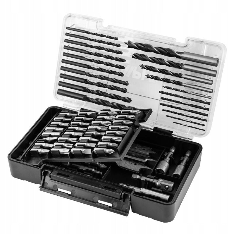 Set of Drill Bits and Bits Caps 66 elements for Metal Wood GRAPHITE 56H61