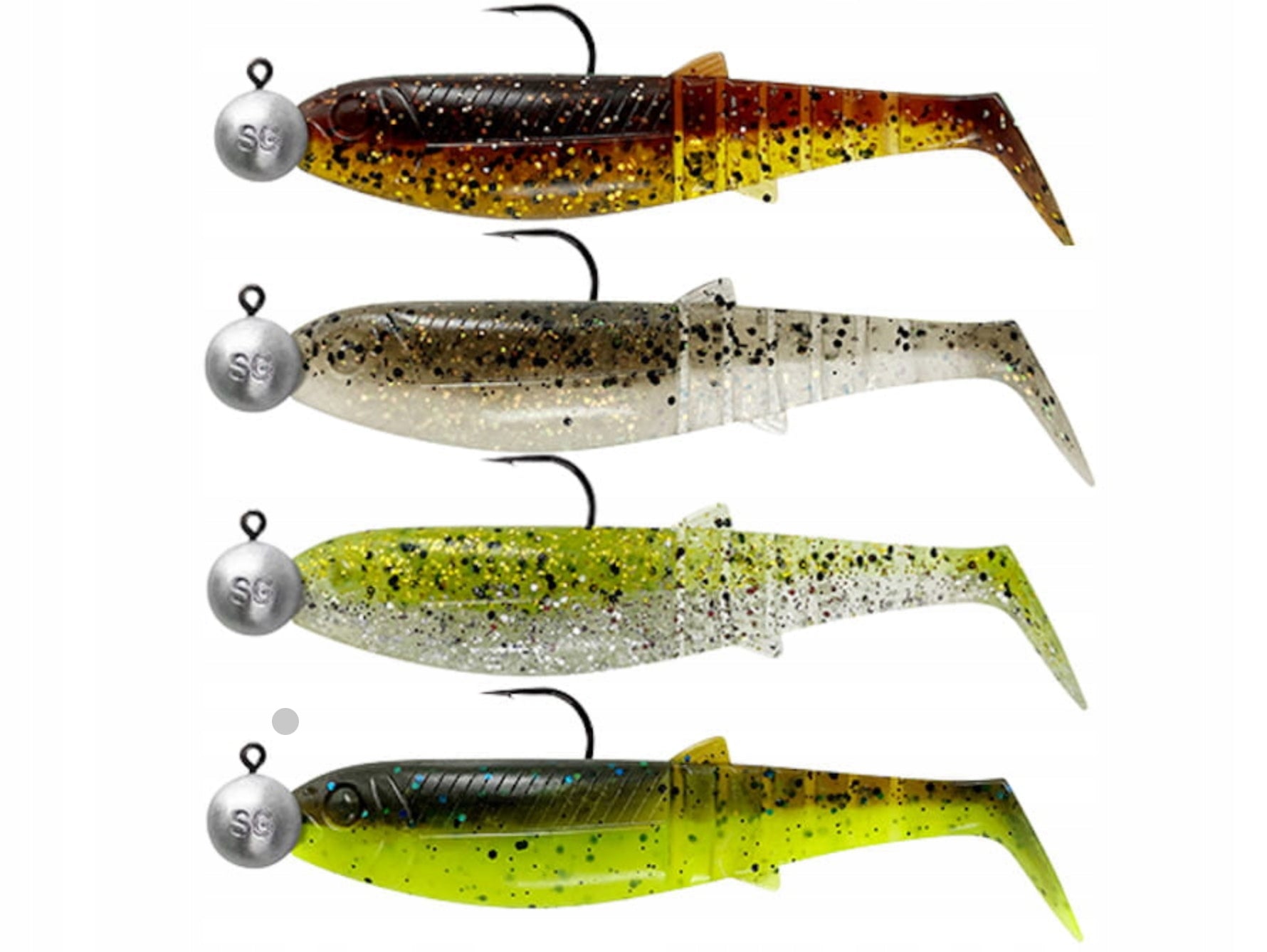 Set of FISHING RubberS ARMED Clearwater Cannibal Shad 4 Colors 10cm 9g EAN (GTIN) 5706301771841