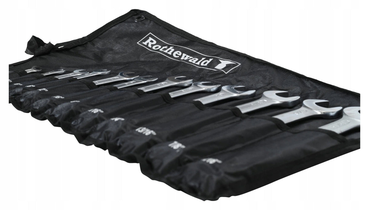 Set of Flat Eye Wrenches Inch Rothewald 12 el. CrV DIN Packaging status original