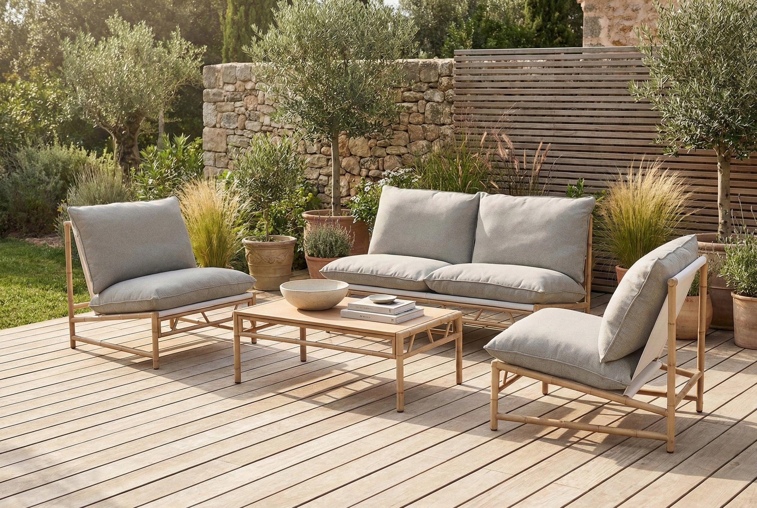 Set of Garden Furniture MAKANI Garden Furniture Armchair Table for Terrace Balcony Manufacturer Bjorkka