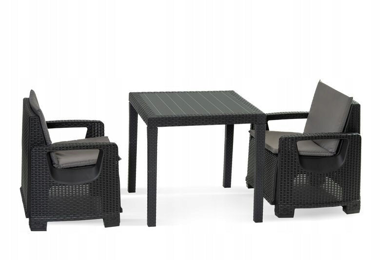 Set of Garden Furniture Matteo table + two armchairs