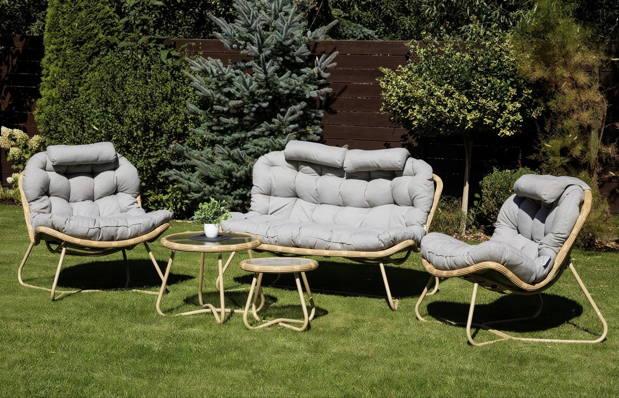 Set of Garden Furniture RODOS Sofa 2xFotel 2xCoffee Table for Terrace Garden Packaging status original