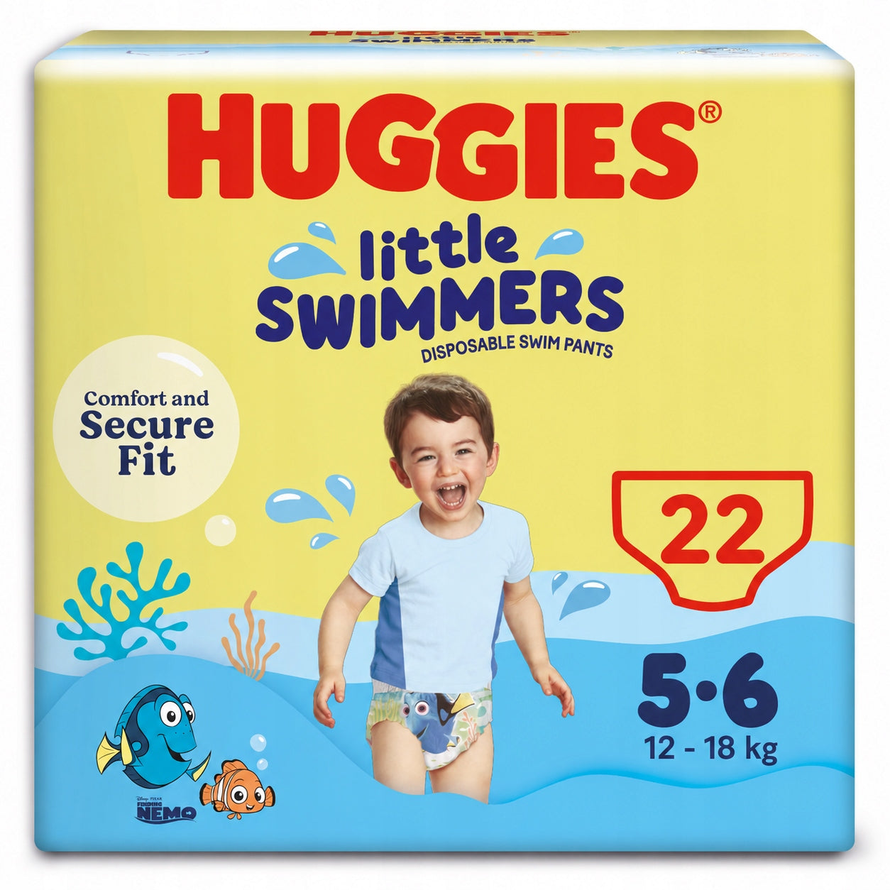 Set of Huggies Swim diapers Little Swimmers 5-6 (12-18 kg) 2x 11pcs
