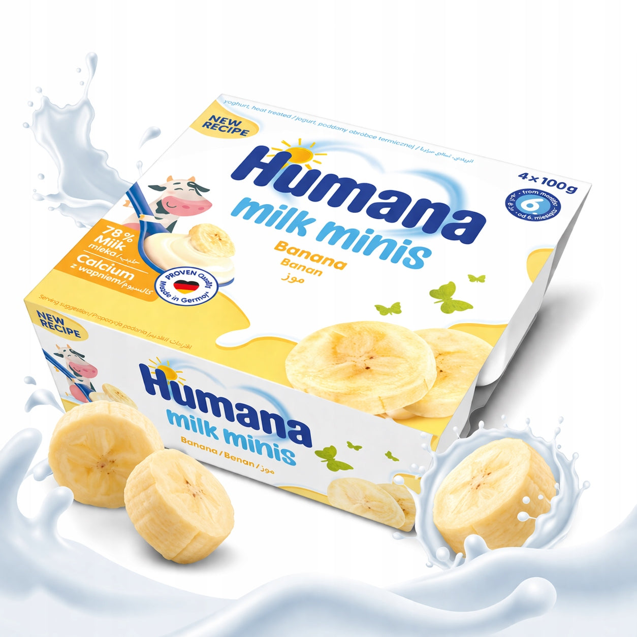 Set of Humana Milk Minis Baby Banana from 6 months 4x400 g Brand Humana