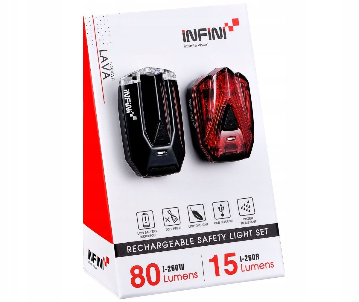 Set of INFINI I-260 LAVA Rechargeable USB Compact Lights Color multicolor