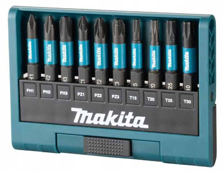 Set of Impact Bits 50mm Makita E-12011 Impact Black 10 pcs PH PZ TX Packaging status original