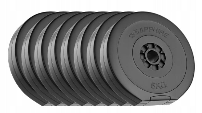Set of LOADS 90KG plates LOAD 4x2,5+8x5+4x10kg input WEIGHTS Manufacturer code 4x2,5+8x5+4x10kg