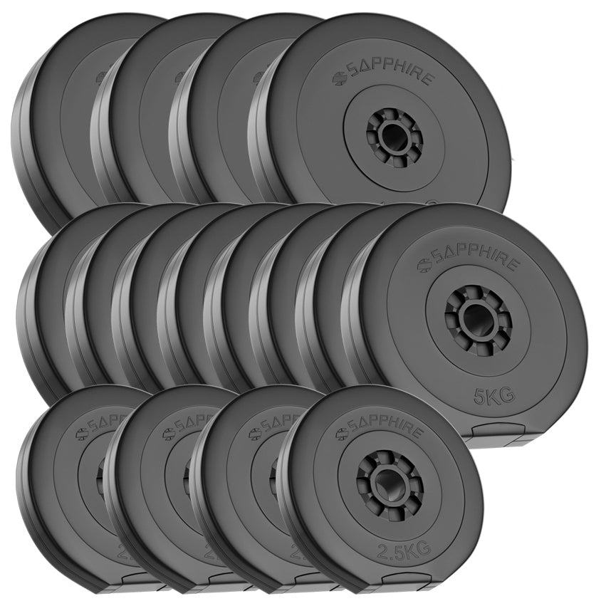 Set of LOADS 90KG plates LOAD 4x2,5+8x5+4x10kg input WEIGHTS