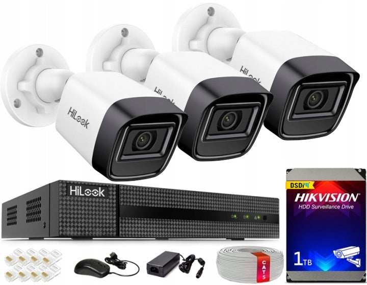 Set of Outdoor PoE Cameras 3 Cameras 4MPx Monitoring HiLook Preview Apka