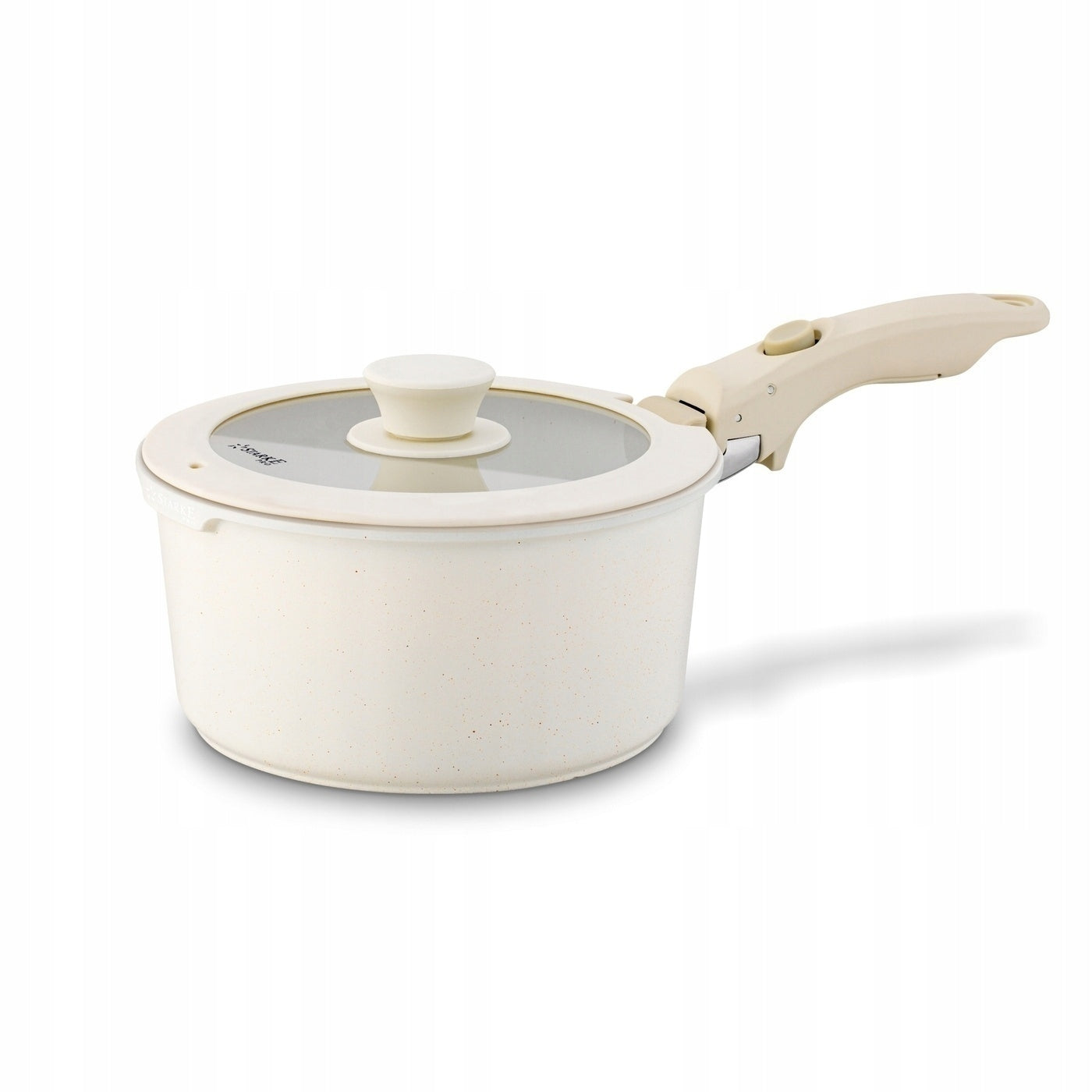 Set of PAN POTS REMOVABLE HANDLES Starke Pro Compacti Cream 9el Coating type non-stick
