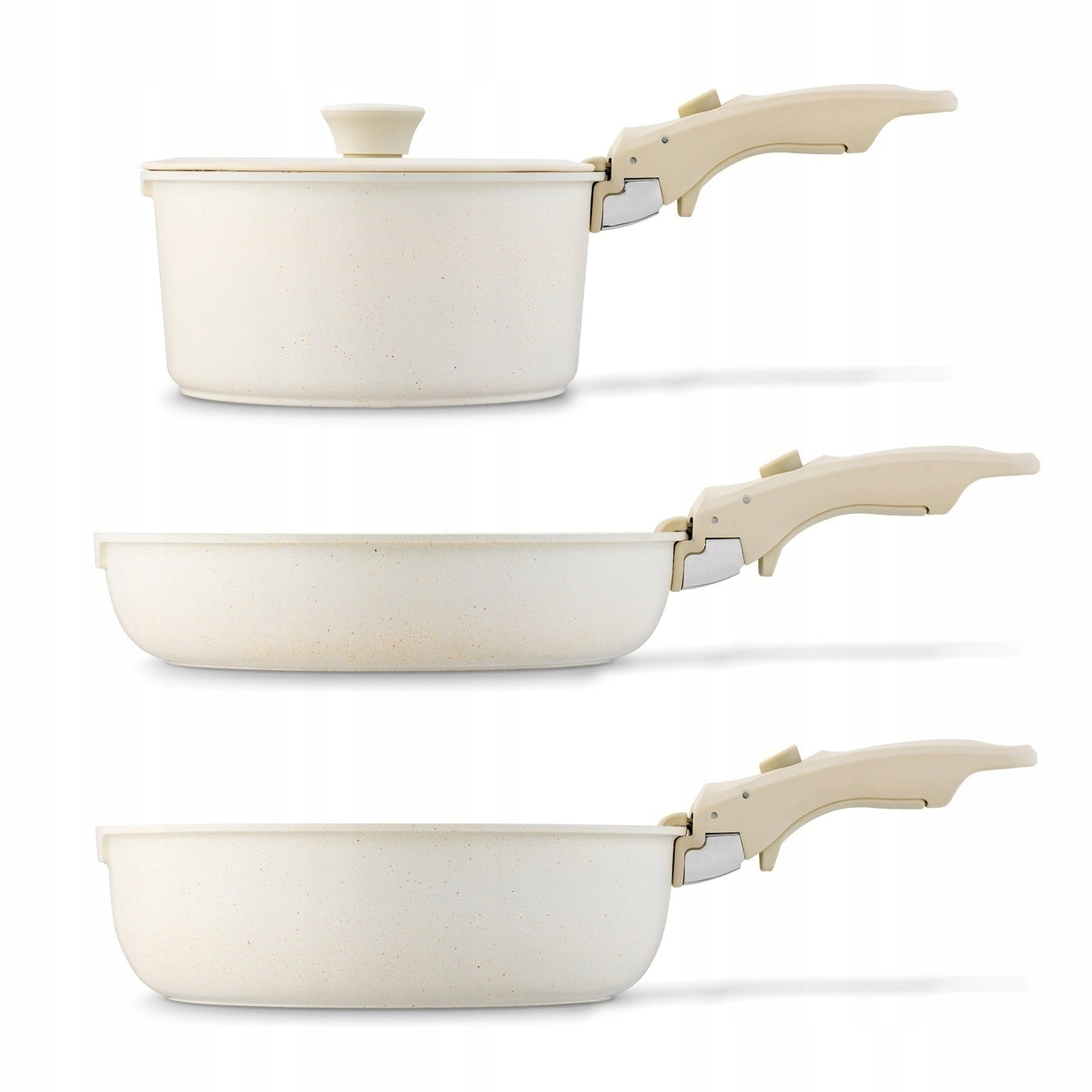 Set of PAN POTS REMOVABLE HANDLES Starke Pro Compacti Cream 9el Number of items in the set 9
