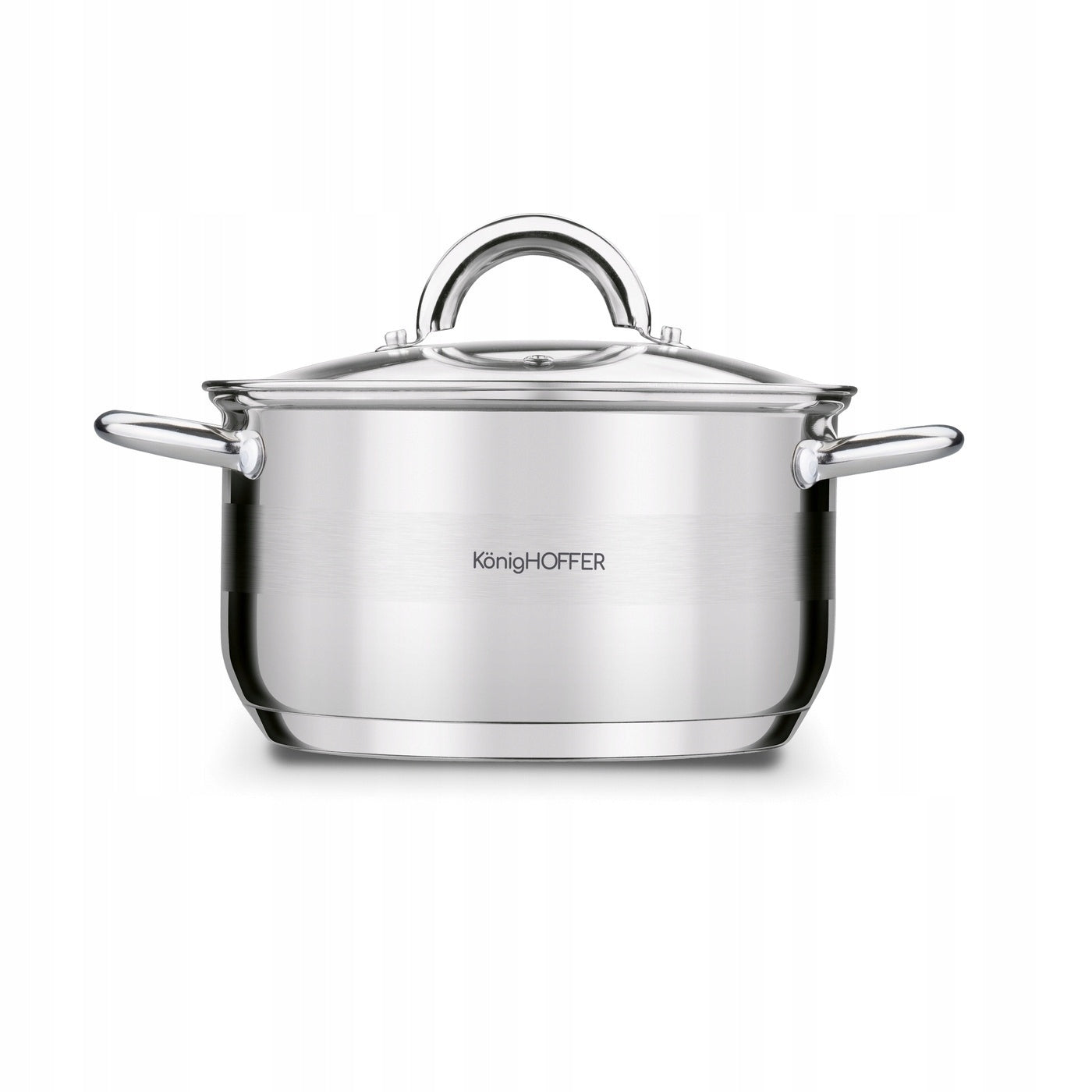 Set of POTS Induction LID Steel Konighoffer Faro 8 el 16/18/20/24 Color silver