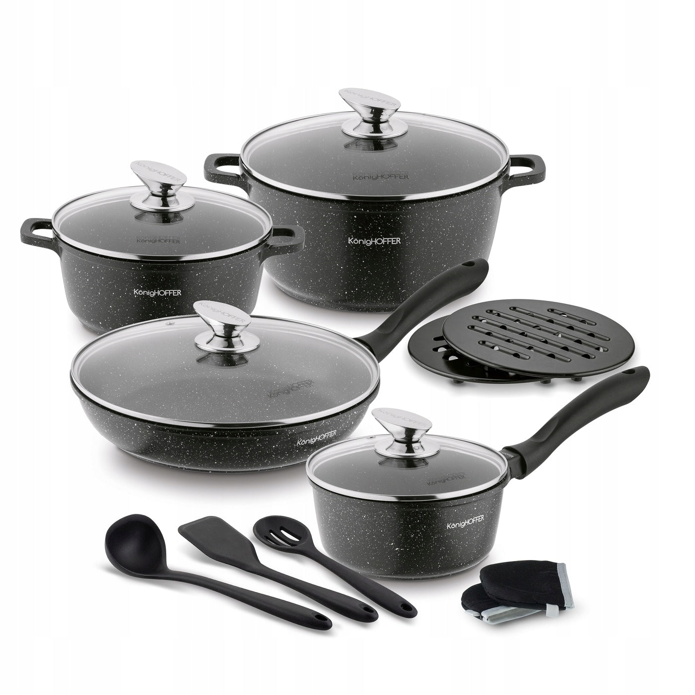 Set of POTS Induction PAN Deep GAS LARGE Konighoffer Pollo 8 el