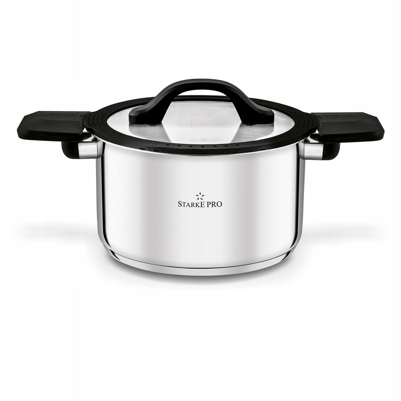 Set of POTS Induction STEEL Gas Lid Starke Pro Creativ 16/18/20/24 Material stainless steel