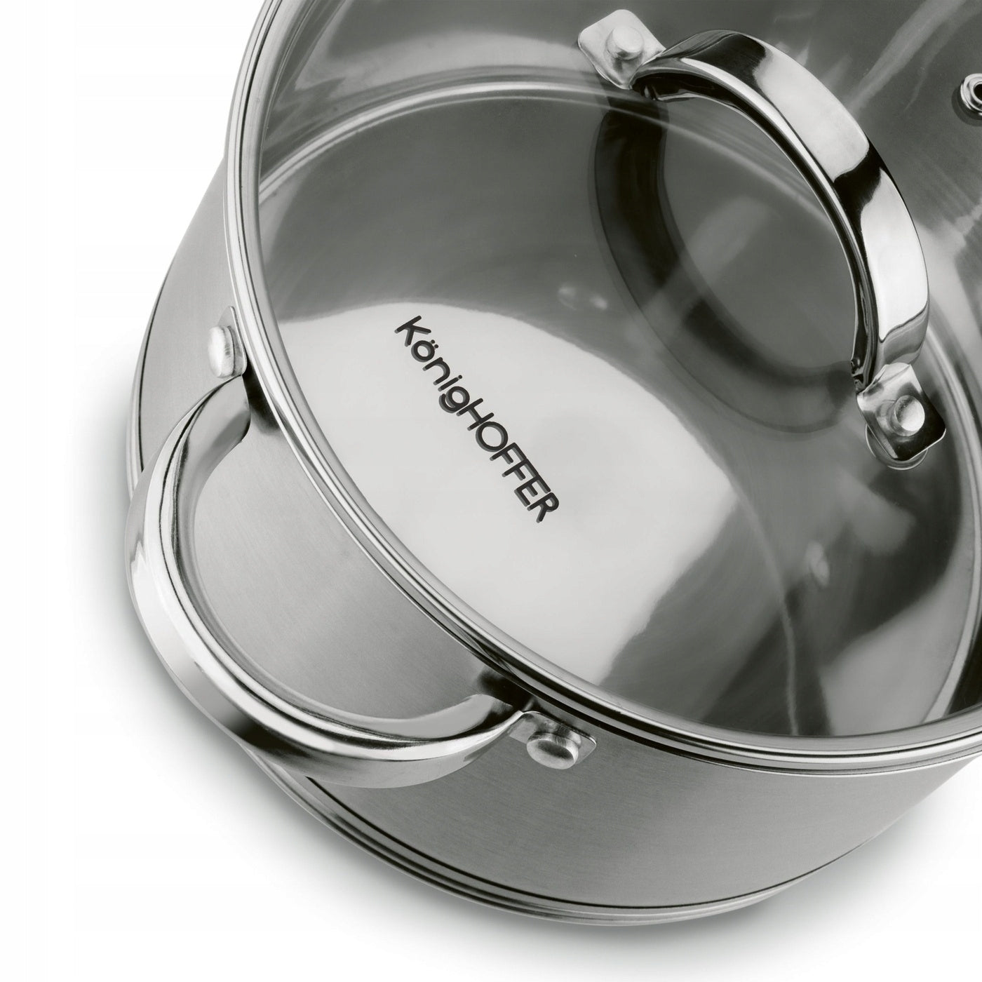 Set of POTS Induction Steel Lid Konighoffer Petra 8 el 16/18/20/24 Additional information suitable for ceramic cooker suitable for electric cooker suitable for gas cooker suitable for induction cooker cover included