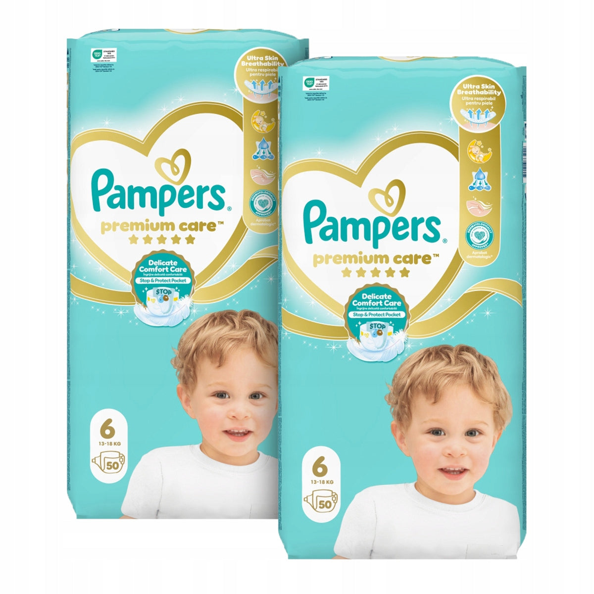 Set of Pampers Premium Care size 6, 2x50 pcs, 13kg-18kg