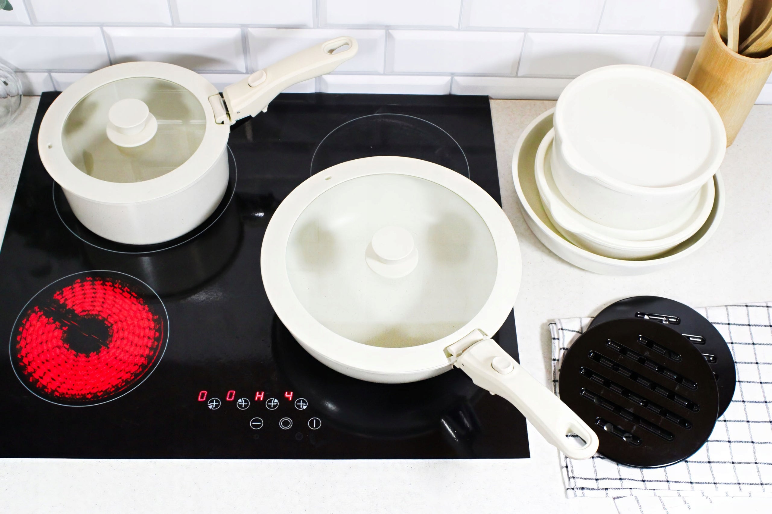 Set of Pan Pots with Covers 13el Material aluminum
