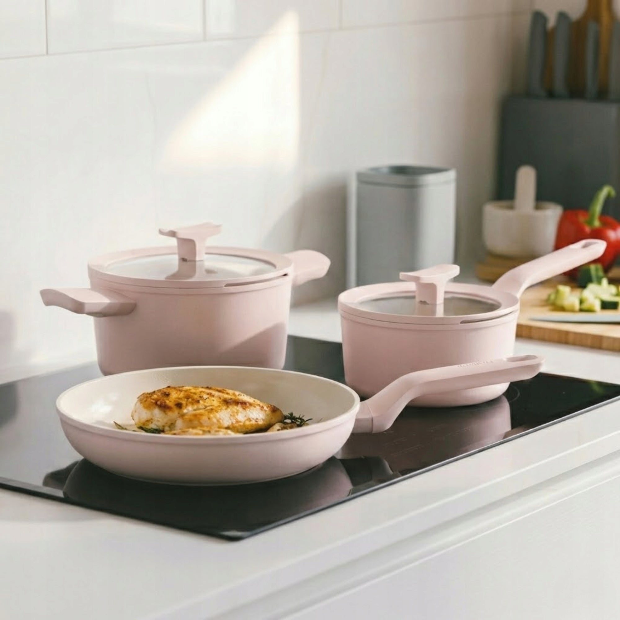 Set of Pots 18/20/24 cm 5 Elements 2/3L ceramic Balance BergHOFF Number of items in the set 5