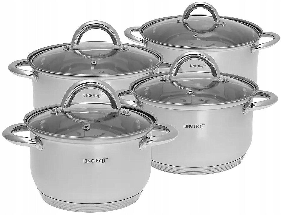 Set of Pots Set of 8 el. Induction Gas Large