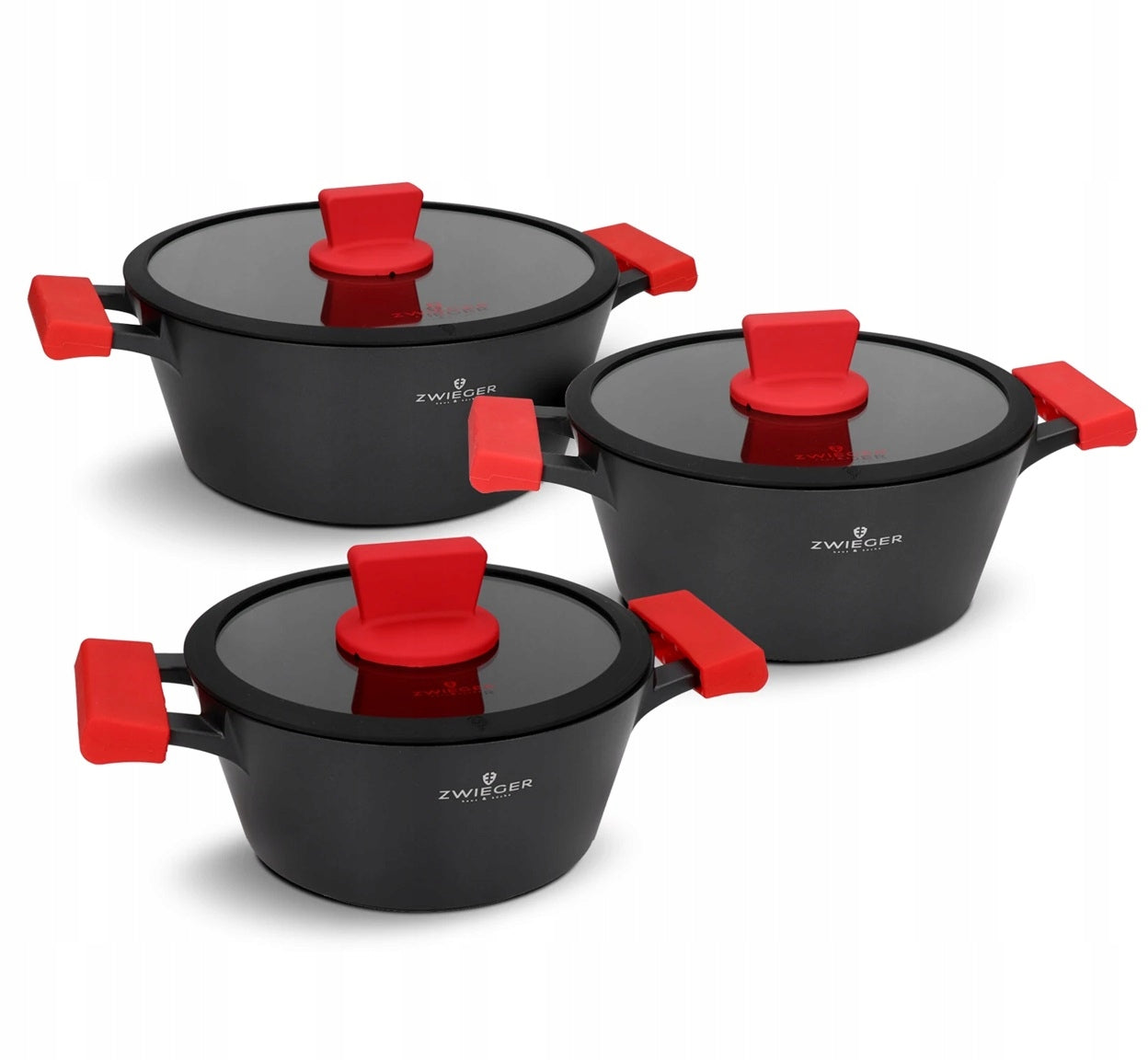Set of Pots with Lids OBSIDIAN 6 elements Induction Manufacturer code ZGA8429