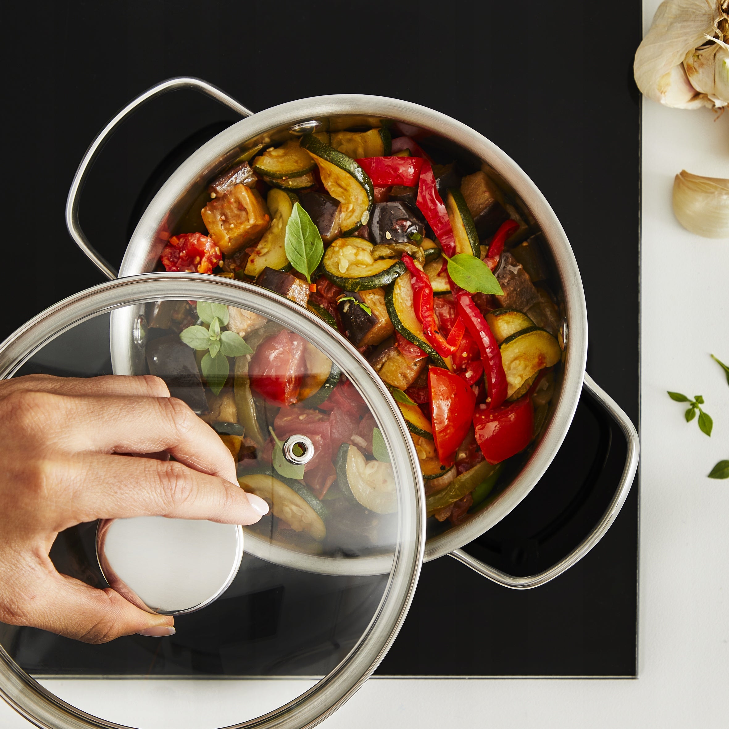 Set of Pots with lid TEFAL Minis 14/16cm induction stainless steel 4 el Line Minis